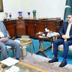 Caretaker Chief Minister Sindh Justice (R) Maqbool Baqir called on caretaker Prime Minister Anwaar-ul-Haq Kakar