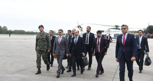Caretaker Prime Minister Anwaar-ul-Haq Kakar departs for the Kingdom of Saudi Arabia to represent Pakistan in the emergency summit of OIC on the situation in Middle East
