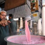 A vendor selling pink tea as demand increased in winter seoson at Abpara market in the Federal Capital