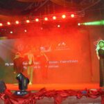 Palestinian artists performing traditional dance at the opening ceremony of Annual Ten-Day Folk Festival Lok Mela at Lok Virsa