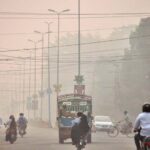A view of smog in the city