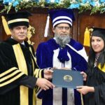 Dr. Sajid Qamar, Rector COMSATS University Islamabad awarding degrees among the successful students during 26th Convocation at Convention Center