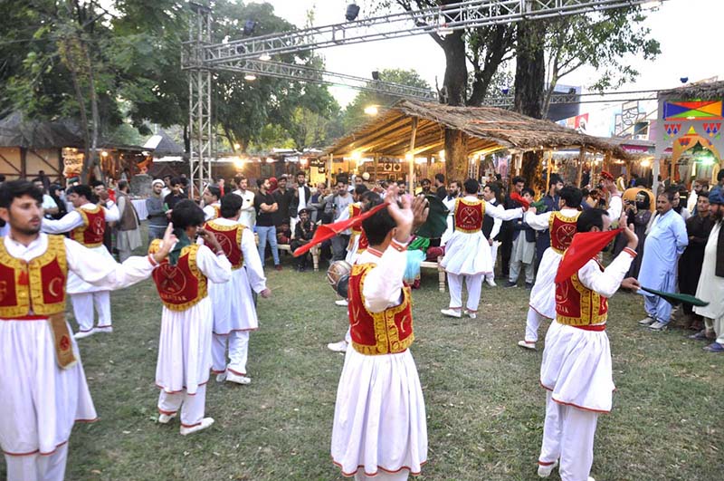 Folk dancers performances during the ten-day "Folk Festival Lok Mela" at Lok Virsa.