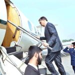 Caretaker Prime Minister Anwaar-ul-Haq Kakar departs for his official visit to Uzbekistan.