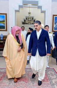 Imam-e-Kabah H.E Professor Dr. Sheikh Saleh bin Abdullah bin Humaid calls on Caretaker Prime Minister Anwaar-ul-Haq Kakar