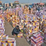 Vendors displaying fruits to attract the customers at Fruit and Vegetable Market in Federal Capital.