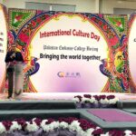 Ambassador Khalil Hashmi speaking at International Culture Day organized by Pakistan Embassy College