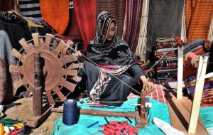 An artisan performing skills and showcasing his work during Ten-Days Folk Festival ‘Lok Mela’ at Lok Virsa