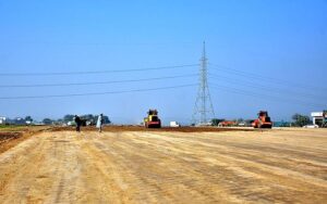 A view of construction work of Rawalpindi Ring Road project is underway in the area between the interchanges at Chak Beli Khan and Khasala Kurd.