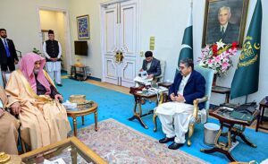 Imam-e-Kabah H.E Professor Dr. Sheikh Saleh bin Abdullah bin Humaid calls on Caretaker Prime Minister Anwaar-ul-Haq Kakar