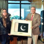 Astronaut Ms. Namira Saleem called on President Dr Arif Alvi, at Aiwan-e-Sadr