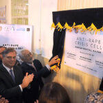 U.S. Ambassador to Pakistan, Donald Blome and Caretaker Minister for Health Punjab, Prof. Javed Akram unveiling a plaque to inaugurate the Anti-Rape Crisis Cell at Nishtar Hospital