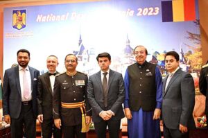 SAPM, Jawad Sohrab Malik attends Romanian National Day Celebration event.