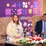 First Lady Begum Samina Alvi addressing the concluding session of a consultative meeting on the Formulation of Federal and Provincial Rehabilitation and Assistive Technology Strategic Action Plan