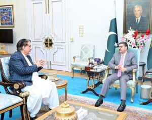 Caretaker Minister for National Heritage and Culture Syed Jamal Shah called on caretaker Prime Minister Anwaar-ul-Haq Kakar.