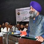Lecturer Dr. Kalyan Singh addressing a seminar regarding “Interfaith Dialogue” in collaboration with the Punjab Higher Education Commission at The Women's University Multan.