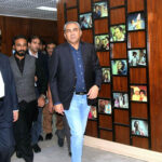 Caretaker Federal Minister for Information and Broadcasting, Murtaza Solangi visiting PTV Lahore Center.