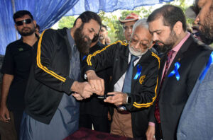 Governor Punjab Muhammad Baligh-ur-Rehman addressing on the occasion of World Diabetes Day at Governor House.