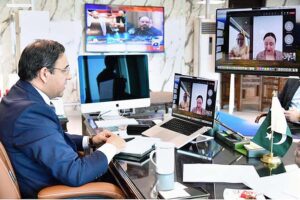  Caretaker Federal Minister for IT and Telecommunication Dr. Umar Saif in a virtual meeting with Secretary General Digital Cooperation Organization (DCO) Ms. Deemah Al-Yahya. 