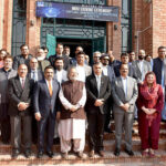 Federal Education and Professional Training Imdad Ali Sindhi in a group photo with the participants of the function at Virtual University