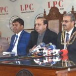 Mayor of London Borough of Hounslow Afzal Kayani is addressing press conference at the Press Club