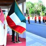 Caretaker Prime Minister Anwaar-ul-Haq Kakar being presented Guard of Honor upon his arrival at Bayan Palace.