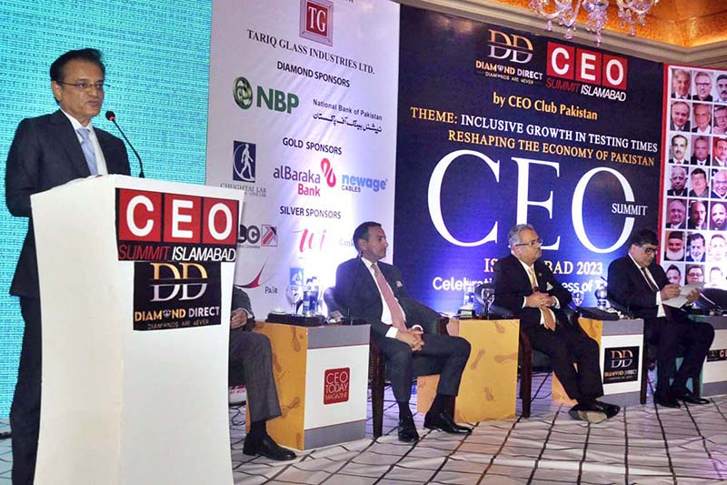 Secretary BOI, Muhammad Sohail Rajput addressing during "CEO Investment Summit"