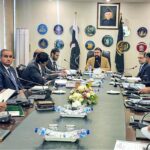 Caretaker Federal Minister for Interior Sarfraz Ahmed Bugti chairing a meeting of ministerial committee on enforced disappearances