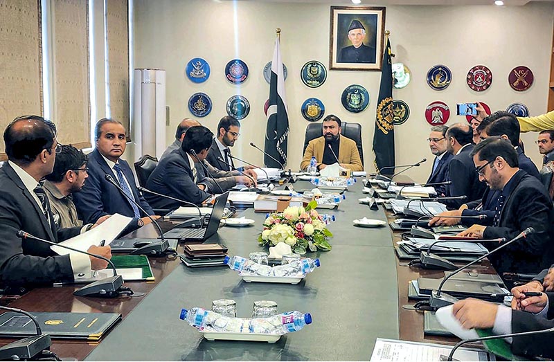 Caretaker Federal Minister for Interior Sarfraz Ahmed Bugti chairing a meeting of ministerial committee on enforced disappearances
