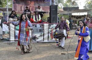 Women visiting stall during “Folk Festival Lok Mela” at Lok Virsa.