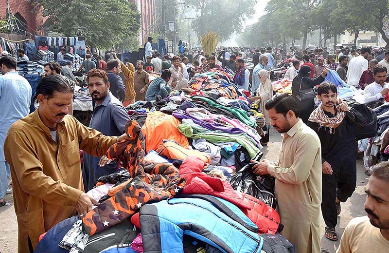 People are purchasing warm old clothes and other items as winter arrives at Empress Road.