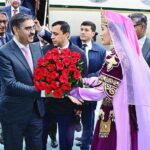 Caretaker Prime Minister Anwaar-ul-Haq Kakar is being received by Prime Minister of Uzbekistan Mr. Abdulla Nigmatovich Aripov upon his arrival in Uzbekistan to attend 16th ECO Summit.