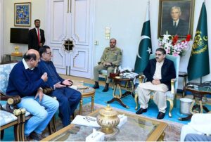 A delegation of Gwadar Shipping Clearing Agents calls on Caretaker Prime Minister Anwaar-ul-Haq Kakar