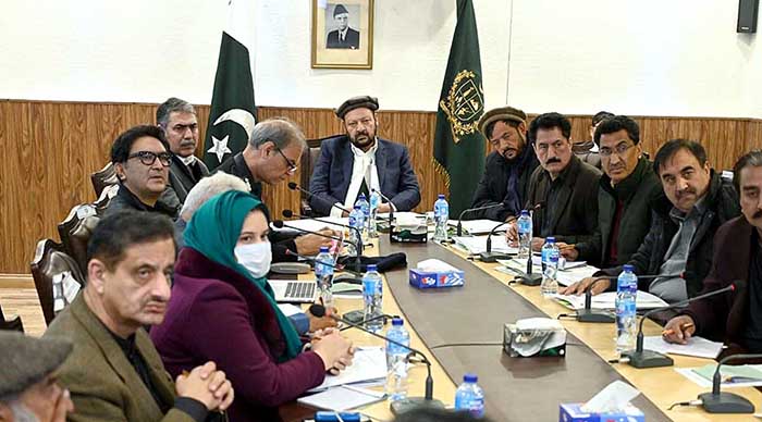 Chief Minister Gilgit-Baltistan Haji Gulbar Khan chairing a cabinet meeting