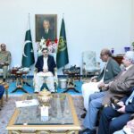 A delegation of Gwadar Shipping Clearing Agents calls on Caretaker Prime Minister Anwaar-ul-Haq Kakar