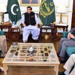 Speaker National Assembly Raja Pervez Ashraf in a meeting with Mayor of the London Borough of Hounslow Councilor Afzal Kiyani.