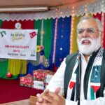 Chairman Khubaib Foundation Nadeem Ahmad Khan addressing during an event as part of the Turkish NGO IHH delegation's visit to Khubaib Girls School & College, where they spent a day with orphaned girls
