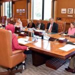 President Dr Arif Alvi being briefed about the role of Chal Foundation in the facilitation of persons with disabilities, at Aiwan-e-Sadr