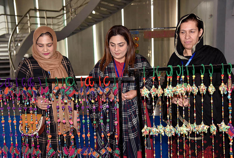 People enjoying the second day of exhibition at the Pak China Industry Exhibition at the Expo Center