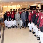 A group of students and faculty members of National Law College, Rawalpindi visiting Senate Museum at Parliament House