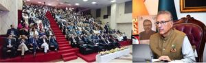 President Dr Arif Alvi virtually addressing the 12th biennial conference of the Pakistan Society of Cardiovascular and Thoracic Surgeons held in Peshawar, from Aiwan-e-Sadr