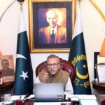 President Dr Arif Alvi virtually addressing the 12th biennial conference of the Pakistan Society of Cardiovascular and Thoracic Surgeons held in Peshawar, from Aiwan-e-Sadr