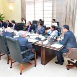 Caretaker Prime Minister Anwaar-ul-Haq Kakar chairs a meeting to discuss ML-1 Project