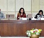 Senator Seemee Ezdi, Chairperson Senate Standing Committee on Climate Change presiding over a meeting of the committee at Parliament House