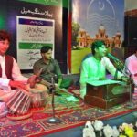 Singer Ramadan Jana is performing in shab Musiqi Kalam Iqbal ceremony at the Punjab Arts Council on Tuesday late night.