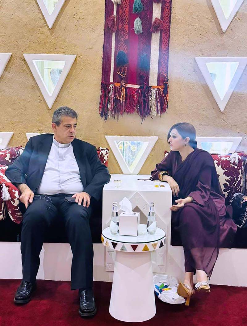Mushaal Hussein Mullick SAPM Human Rights and Women Empowerment had a comprehensive meeting with Chief Advisor Adel to His Excellency Pope Francis head of the Catholic Church, the bishop of Rome and sovereign of the Vatican City State