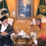 Governor Gilgit-Baltistan Syed Mehdi Shah in a meeting with Allama Syed Jawad Naqvi at Governor House