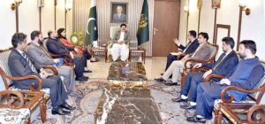 Chairman Senate, Muhammad Sadiq Sanjrani in a meeting with the delegation of Pakistan Humanitarian Forum at Parliament House