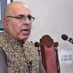 Balochistan Caretaker Information Minister Jan Achakzai addressing press conference at Quetta Press Club