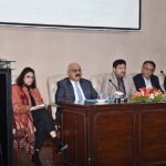 Caretaker Minister for Energy, Power and Petroleum Muhammad Ali addressing during seminar on “Renewable Energy, the Way Forward” at Information Service Academy